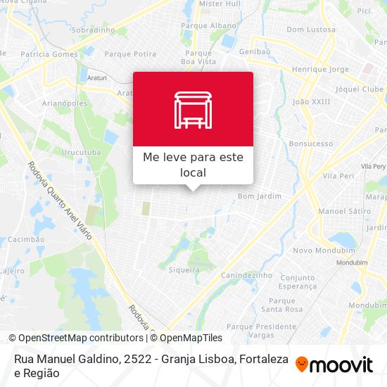 Rua Manuel Galdino, 2522 - Granja Lisboa mapa