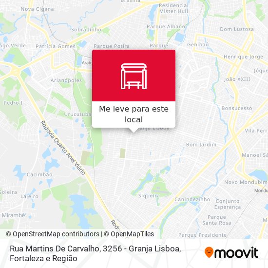 Rua Martins De Carvalho, 3256 - Granja Lisboa mapa