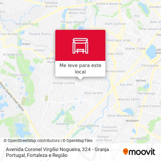 Avenida Coronel Virgílio Nogueira, 324 - Granja Portugal mapa