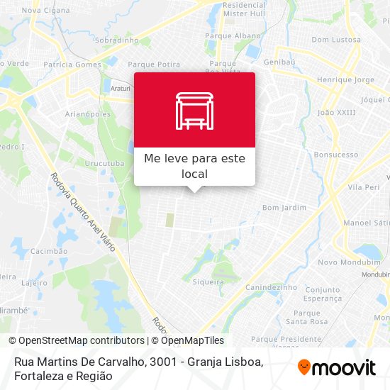 Rua Martins De Carvalho, 3001 - Granja Lisboa mapa