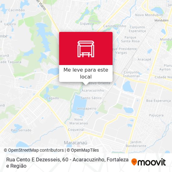 Rua Cento E Dezesseis, 60 - Acaracuzinho mapa