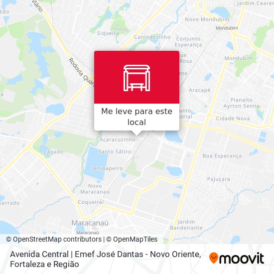 Avenida Central | Emef José Dantas - Novo Oriente mapa