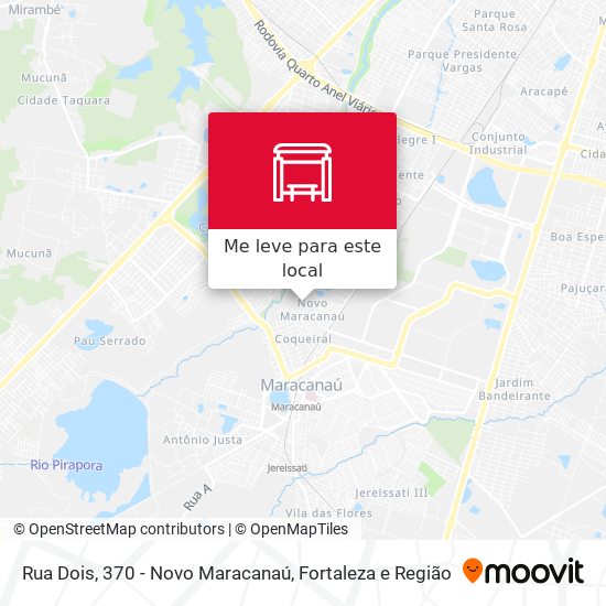 Rua Dois, 370 - Novo Maracanaú mapa