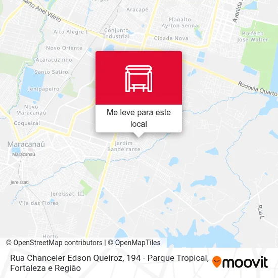 Rua Chanceler Edson Queiroz, 194 - Parque Tropical mapa