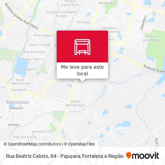 Rua Beatriz Calixto, 84 - Pajuçara mapa