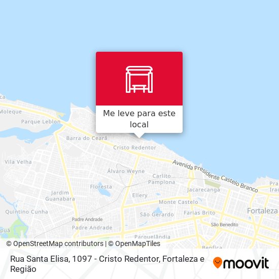 Rua Santa Elisa, 1097 - Cristo Redentor mapa