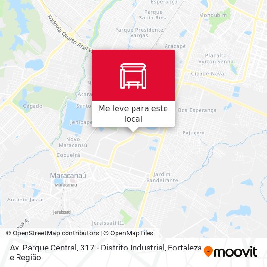 Av. Parque Central, 317 - Distrito Industrial mapa