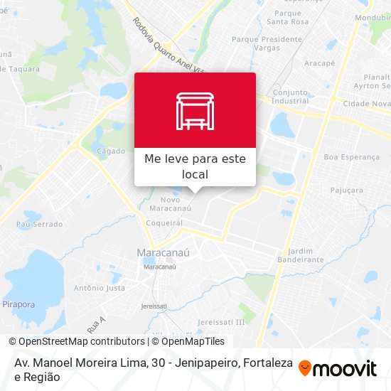 Av. Manoel Moreira Lima, 30 - Jenipapeiro mapa