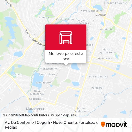 Av. De Contorno | Cogerh - Novo Oriente mapa