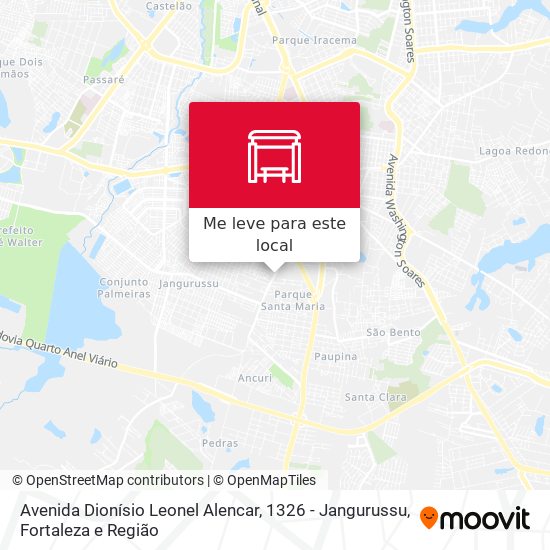 Avenida Dionísio Leonel Alencar, 1326 - Jangurussu mapa