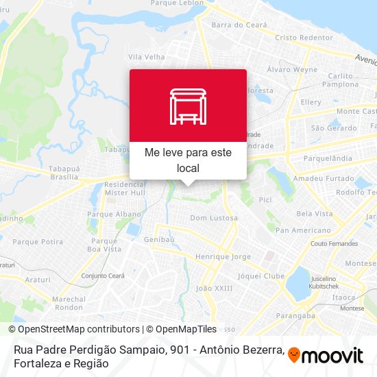 Rua Padre Perdigão Sampaio, 901 - Antônio Bezerra mapa