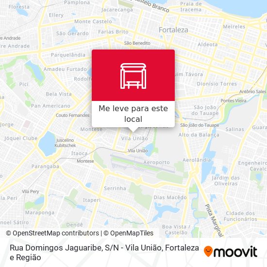 Rua Domingos Jaguaribe, S / N - Vila União mapa