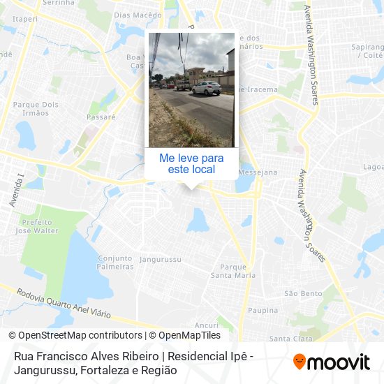 Rua Francisco Alves Ribeiro | Residencial Ipê - Jangurussu mapa