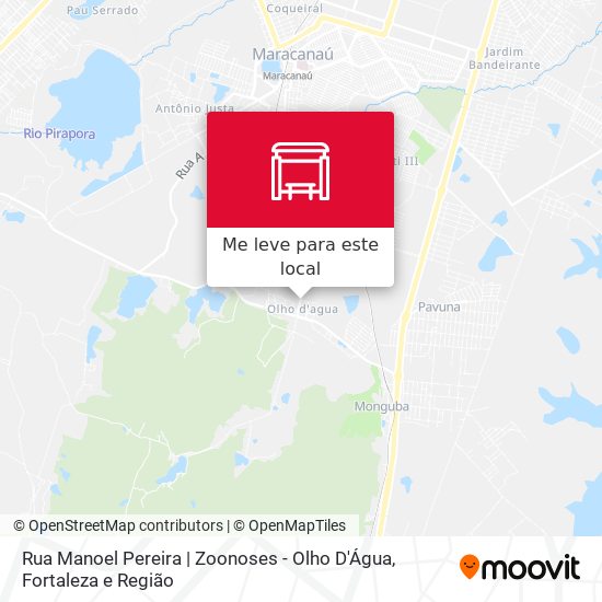Rua Manoel Pereira | Zoonoses - Olho D'Água mapa