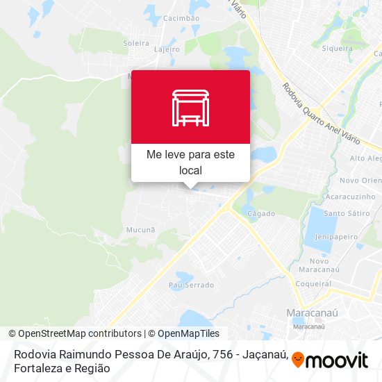 Rodovia Raimundo Pessoa De Araújo, 756 - Jaçanaú mapa