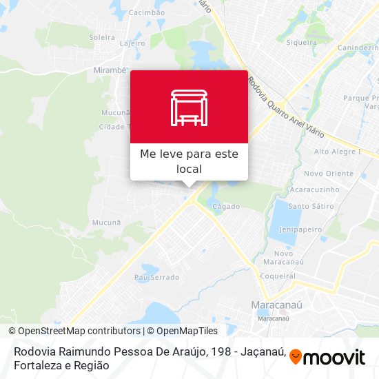 Rodovia Raimundo Pessoa De Araújo, 198 - Jaçanaú mapa