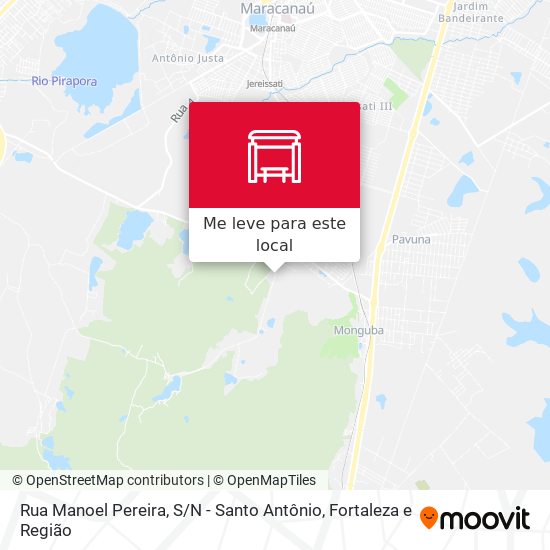 Rua Manoel Pereira, S / N - Santo Antônio mapa