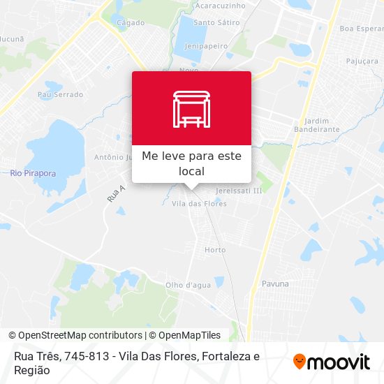 Rua Três, 745-813 - Vila Das Flores mapa