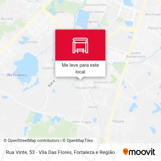 Rua Vinte, 53 - Vila Das Flores mapa
