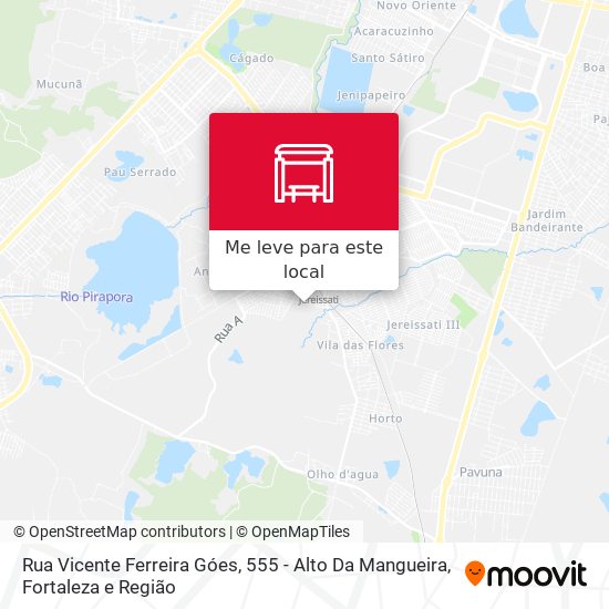 Rua Vicente Ferreira Góes, 555 - Alto Da Mangueira mapa