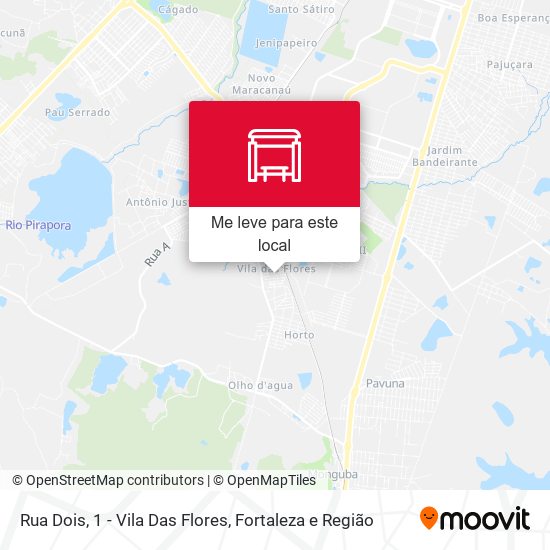 Rua Dois, 1 - Vila Das Flores mapa