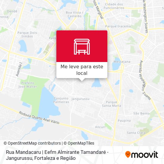 Rua Mandacaru | Eefm Almirante Tamandaré - Jangurussu mapa