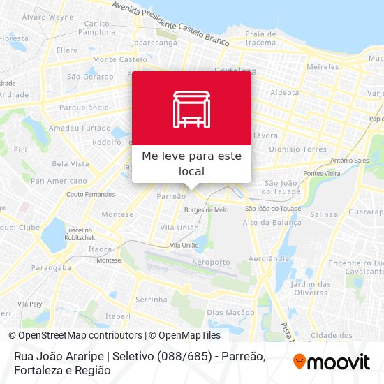 Rua João Araripe | Seletivo (088 / 685) - Parreão mapa