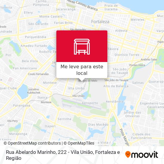 Rua Abelardo Marinho, 222 - Vila União mapa
