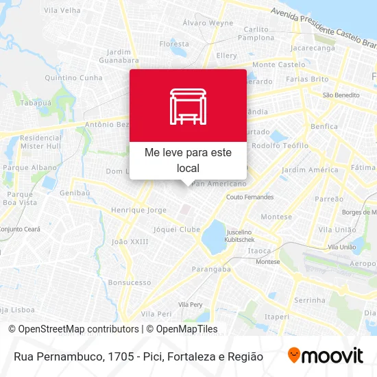 Rua Pernambuco, 1705 - Pici mapa