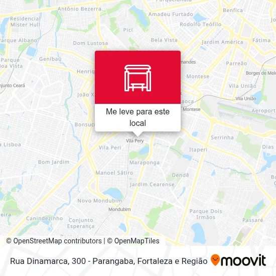 Rua Dinamarca, 300 - Parangaba mapa
