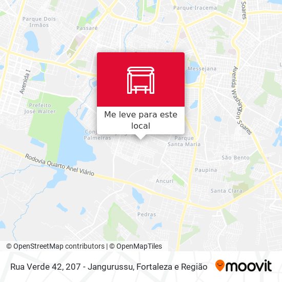 Rua Verde 42, 207 - Jangurussu mapa