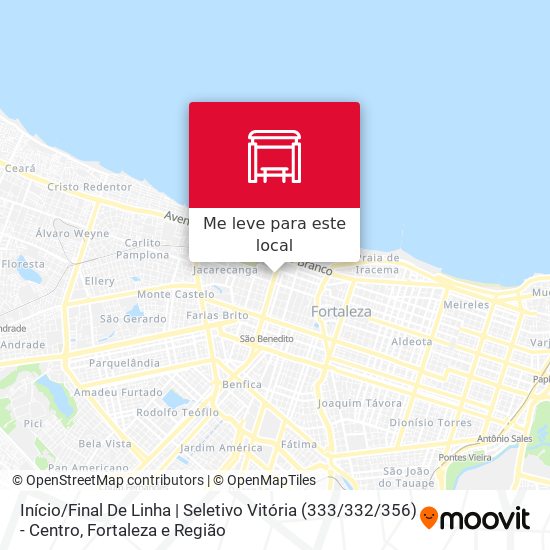 Início / Final De Linha | Seletivo Vitória (333 / 332 / 356) - Centro mapa