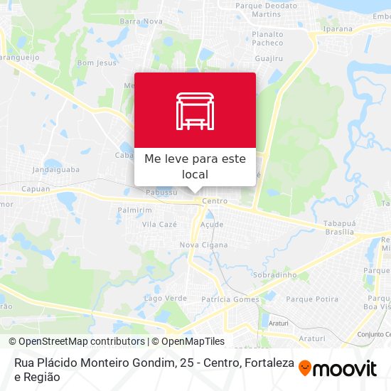 Rua Plácido Monteiro Gondim, 25 - Centro mapa