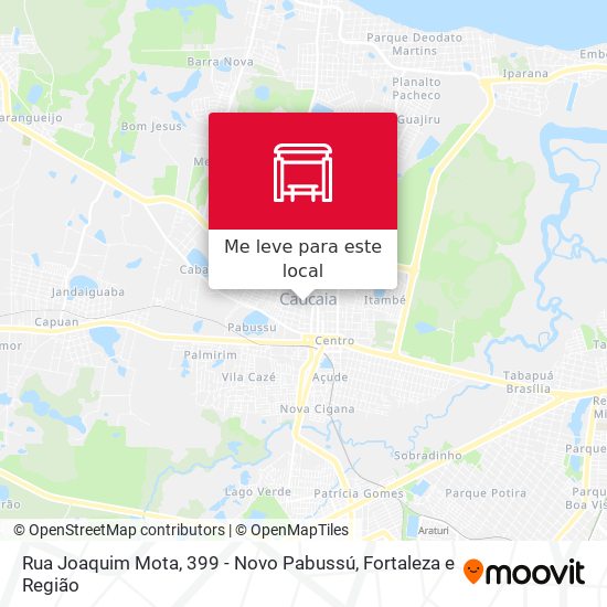 Rua Joaquim Mota, 399 - Novo Pabussú mapa