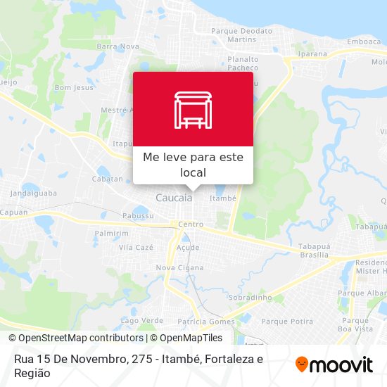 Rua 15 De Novembro, 275 - Itambé mapa