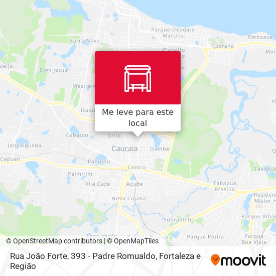 Rua João Forte, 393 - Padre Romualdo mapa