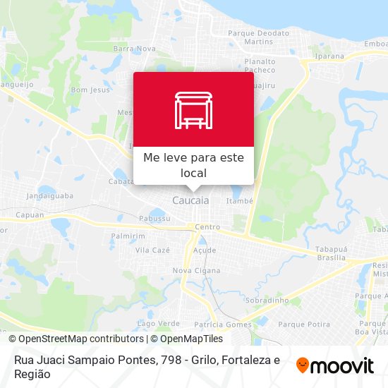 Rua Juaci Sampaio Pontes, 798 - Grilo mapa