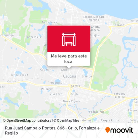 Rua Juaci Sampaio Pontes, 866 - Grilo mapa
