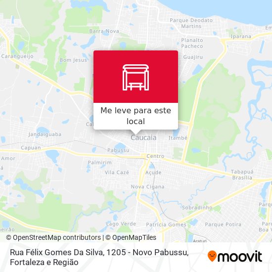Rua Félix Gomes Da Silva, 1205 - Novo Pabussu mapa