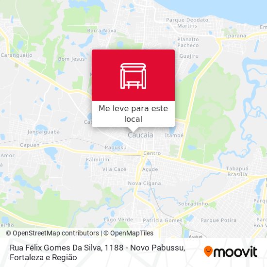 Rua Félix Gomes Da Silva, 1188 - Novo Pabussu mapa
