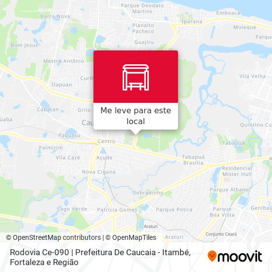 Rodovia Ce-090 | Prefeitura De Caucaia - Itambé mapa