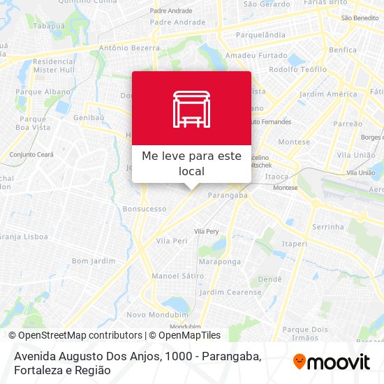 Avenida Augusto Dos Anjos, 1000 - Parangaba mapa