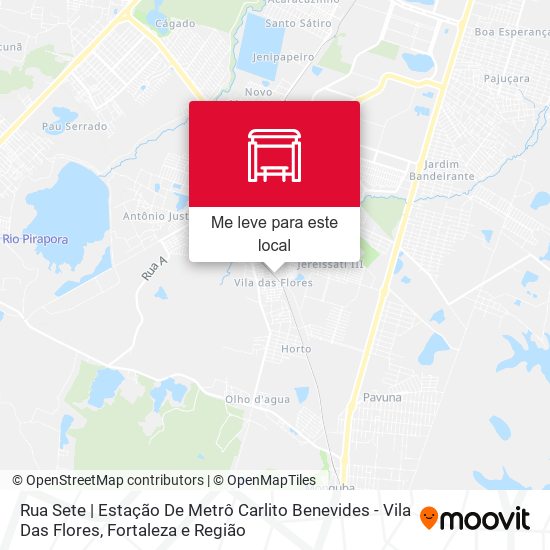 Rua Sete | Estação De Metrô Carlito Benevides - Vila Das Flores mapa