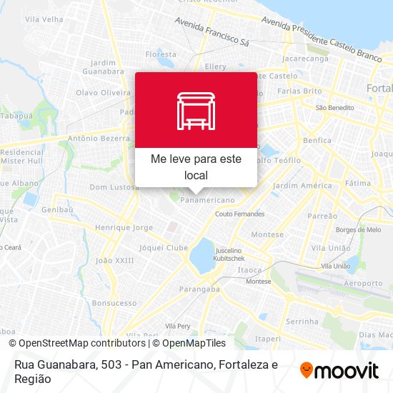 Rua Guanabara, 503 - Pan Americano mapa