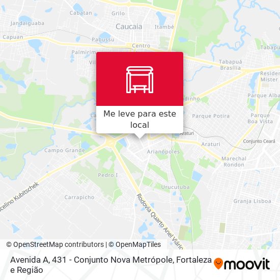 Avenida A, 431 - Conjunto Nova Metrópole mapa