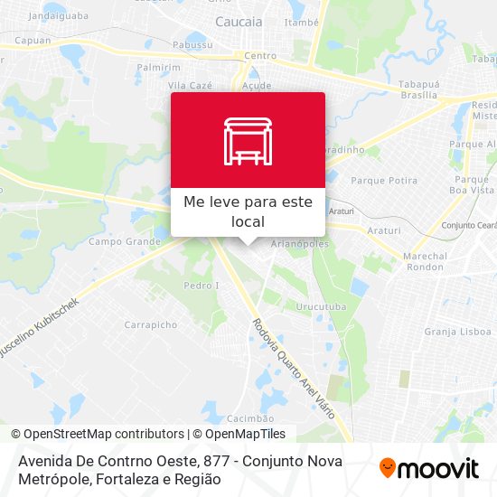 Avenida De Contrno Oeste, 877 - Conjunto Nova Metrópole mapa
