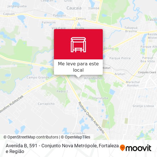 Avenida B, 591 - Conjunto Nova Metrópole mapa