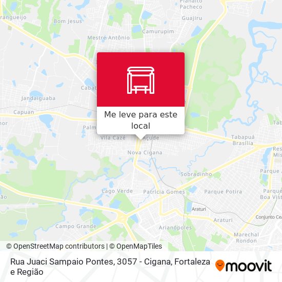 Rua Juaci Sampaio Pontes, 3057 - Cigana mapa