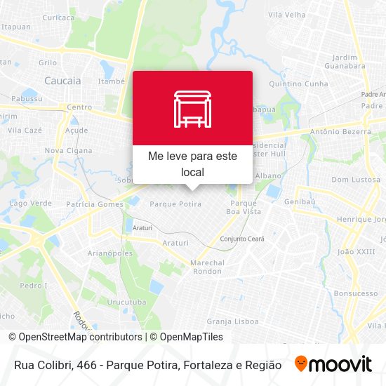 Rua Colibri, 466 - Parque Potira mapa