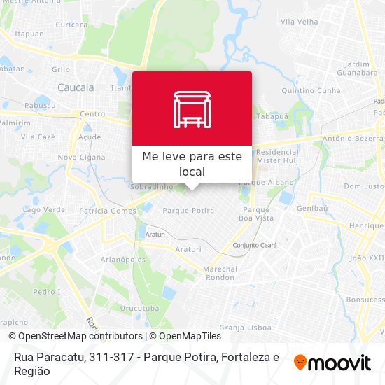 Rua Paracatu, 311-317 - Parque Potira mapa